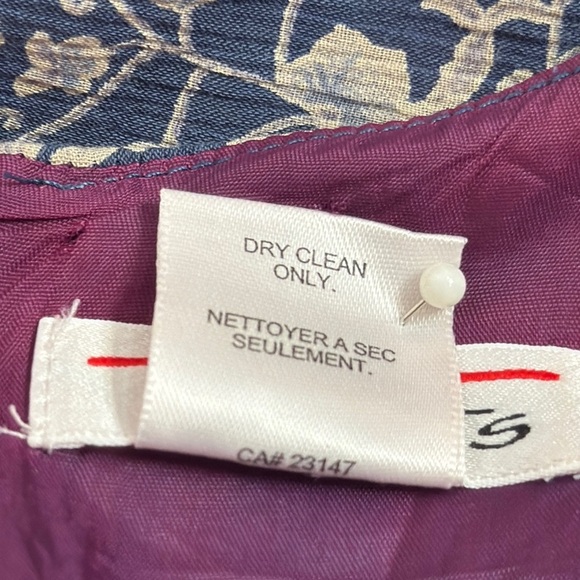 Talbots Navy Floral Midi Dress – Vintage-Inspired Charm Size 10 - Picture 7 of 7